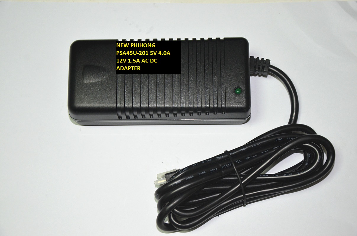 NEW PHIHONG PSA45U-201 5V 4.0A 12V 1.5A AC DC ADAPTER